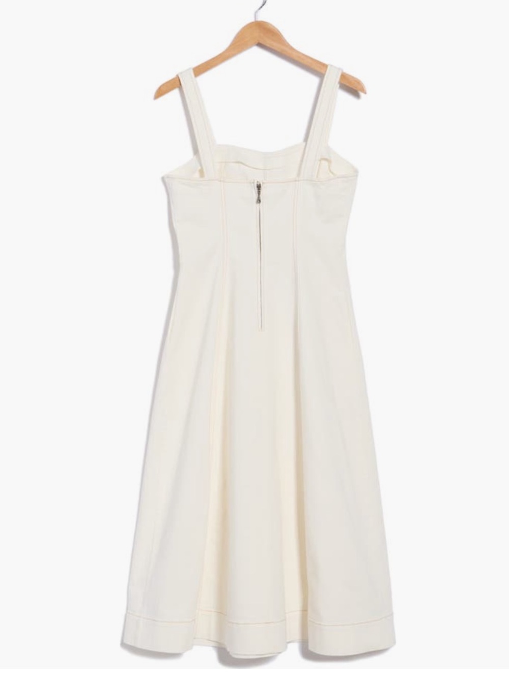 Rebecca Taylor  Cora Denim Eggshell Wash Denim Midi Dress, Size 10 - Picture 3 of 12